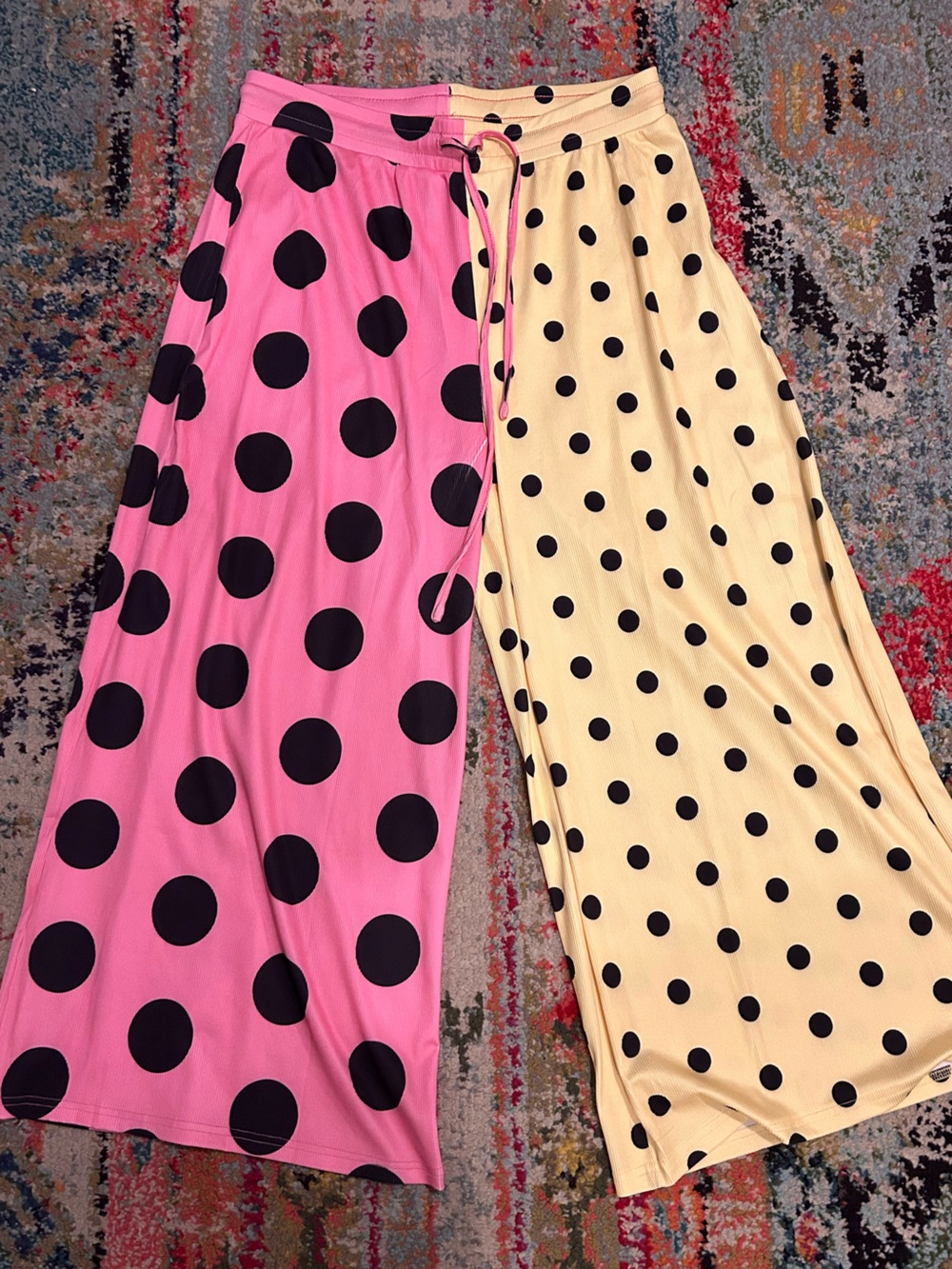 Emy Ave/ Burnt Toast Split Polka Dot Pants